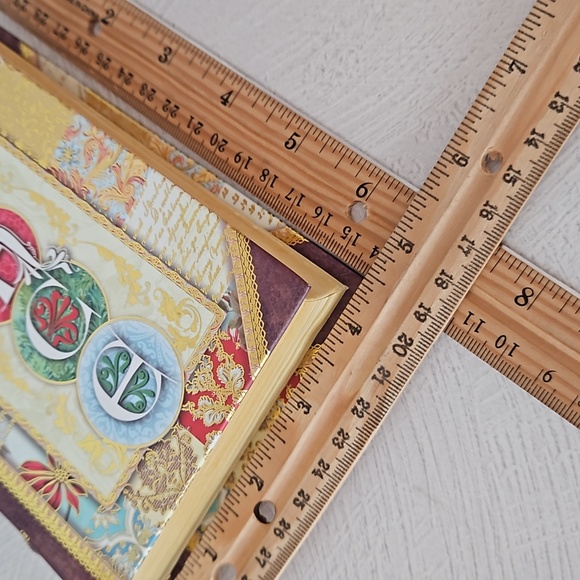 Punch Studio PEACE JOY Christmas Holiday keepsake box faux book magnetic closure - Picture 4 of 10